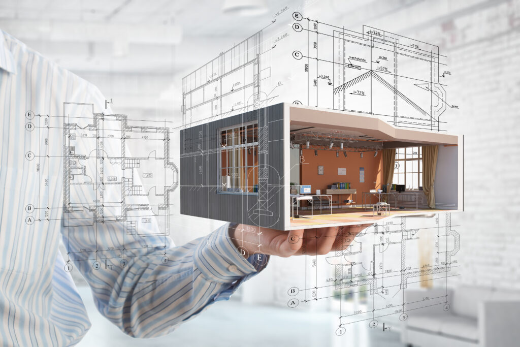 3D design modeling of a homes interior