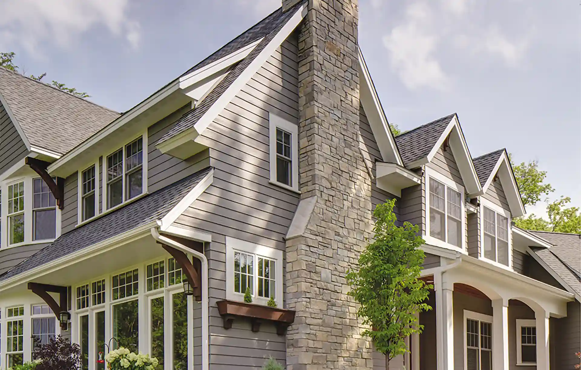 photo of a home with new siding